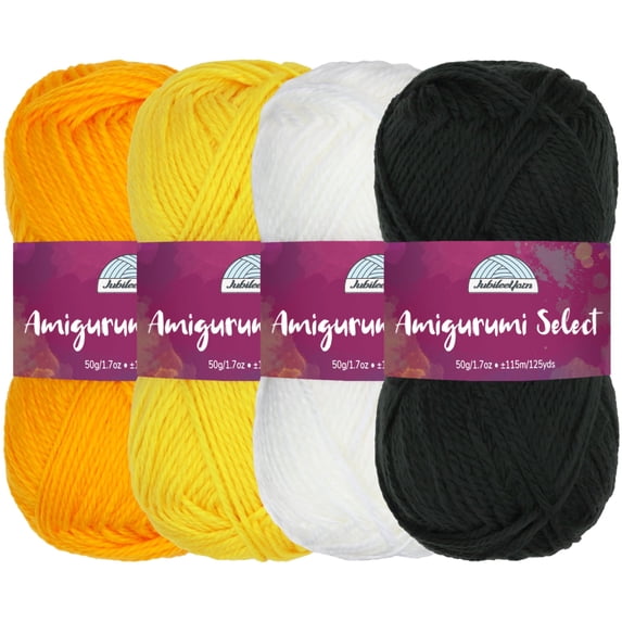 JubileeYarn Amigurumi Select Yarn - DK Acrylic - Shades of Contrast Colors A - 4 Skeins