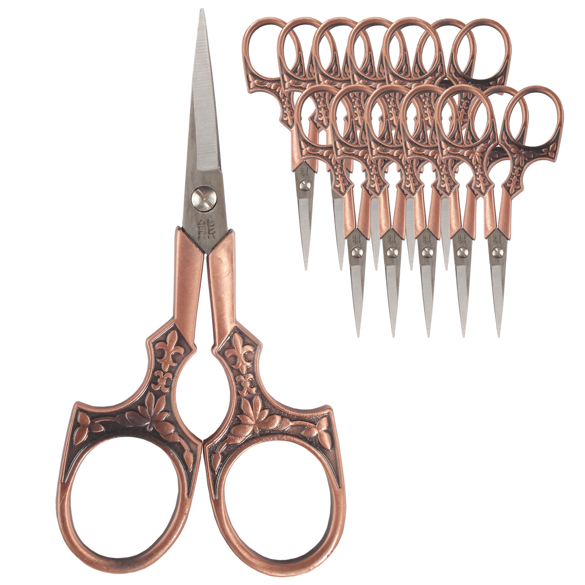 JubileeYarn Antique Style Heirloom Embroidery Craft Scissors - Copper - 10 Pairs
