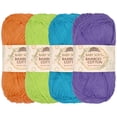 thumbnail image 1 of JubileeYarn Baby Soft Bamboo Cotton Yarn - 50g/Skein - Shades of Tropical Colors - 4 Skeins, 1 of 5