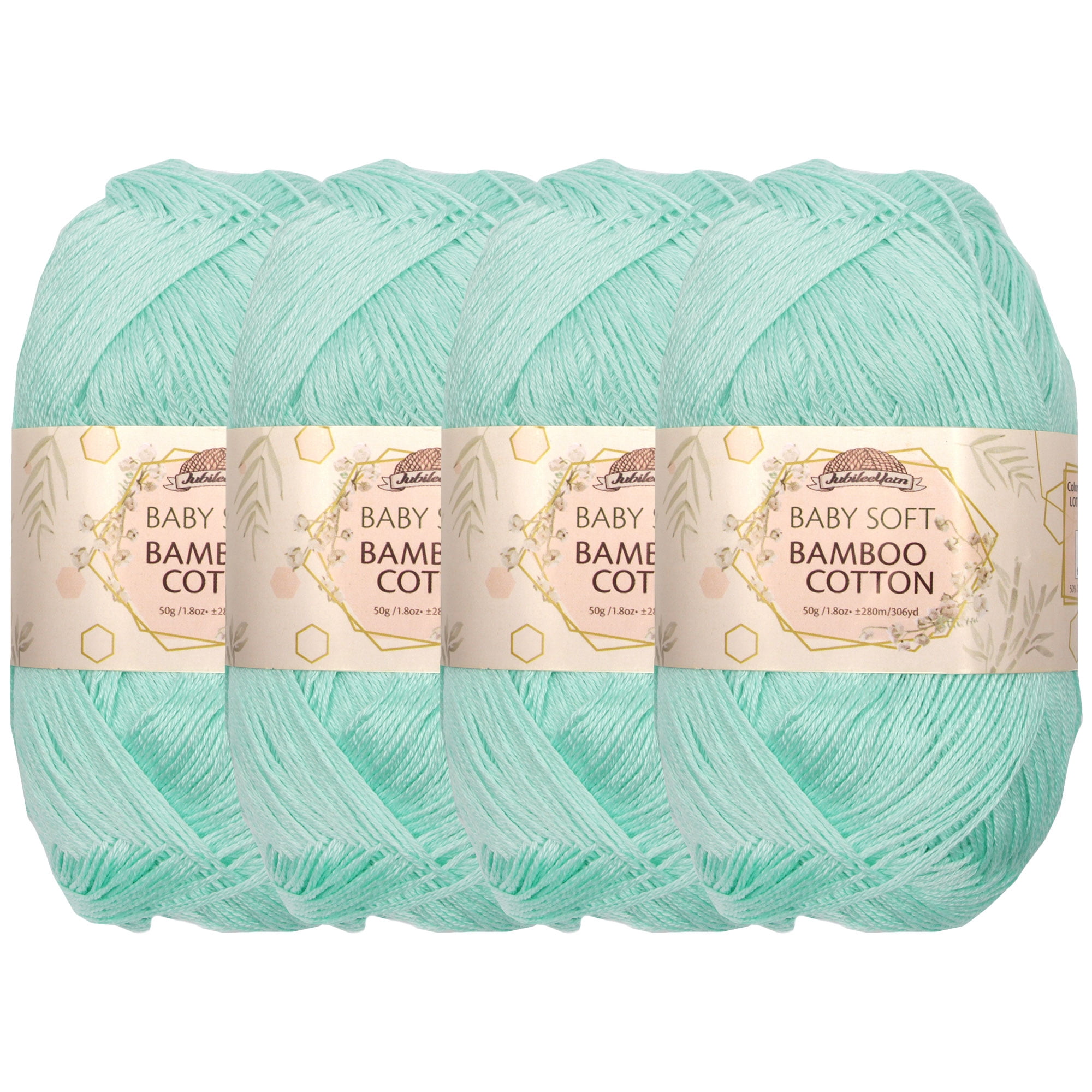JubileeYarn Baby Soft Bamboo Cotton Yarn Caribbean Reef 4 Skeins