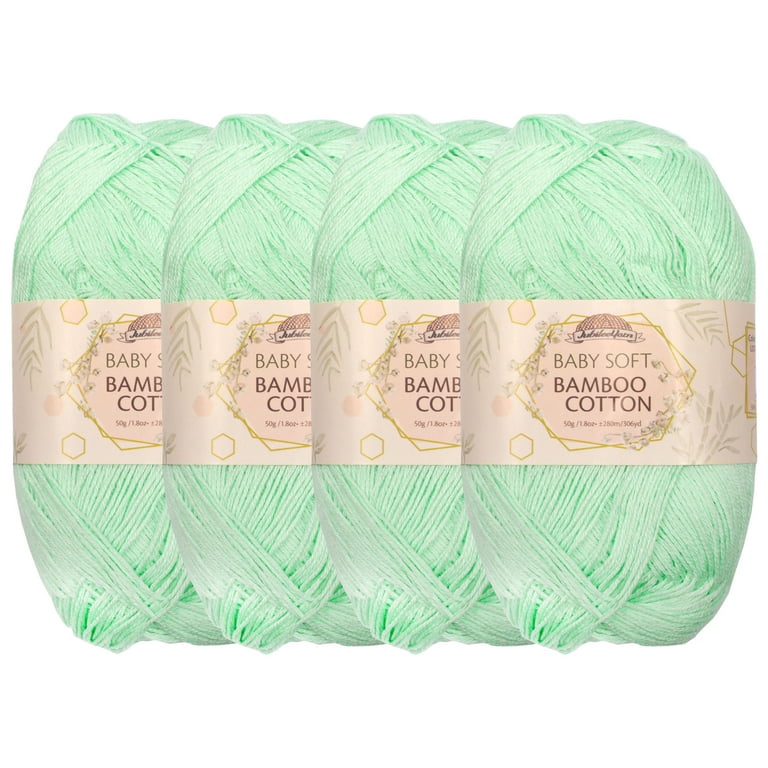 JubileeYarn Baby Soft Bamboo Cotton Yarn - 50g/Skein - Shades of