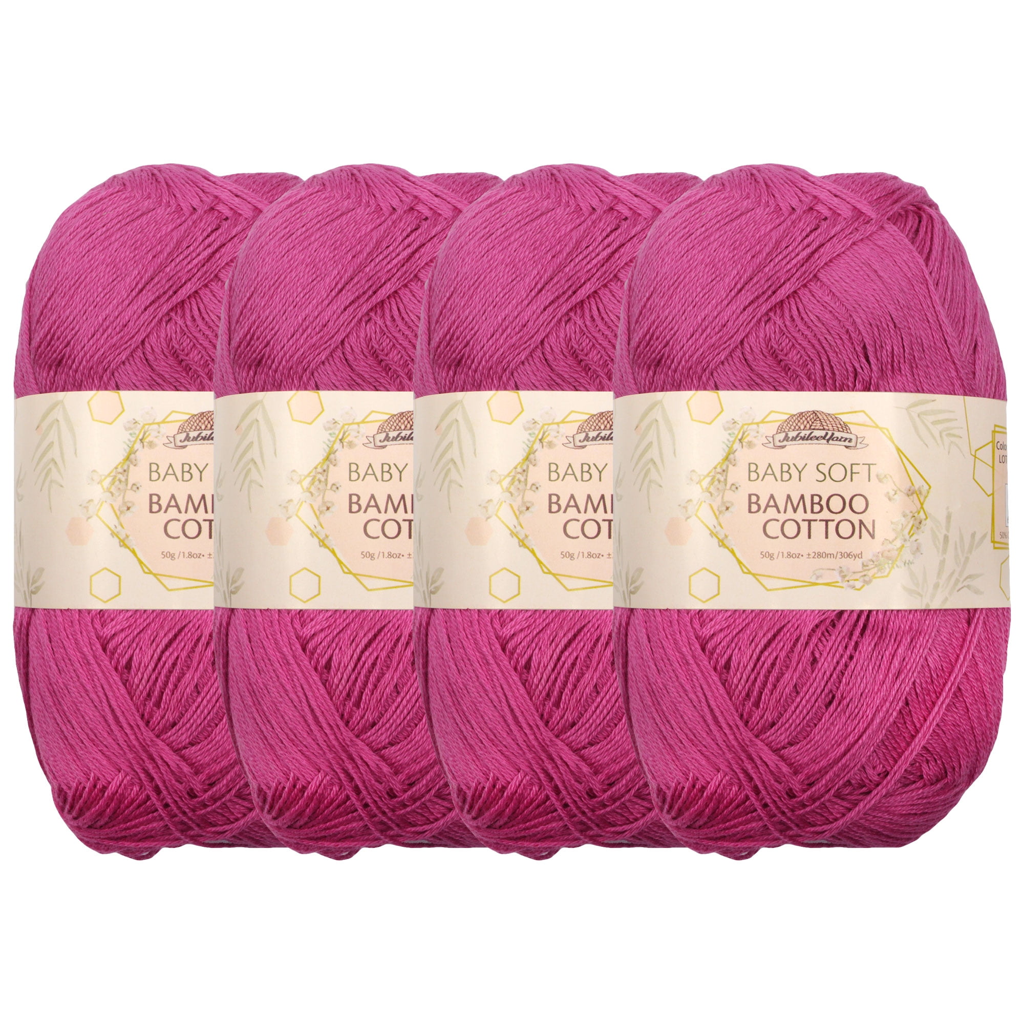 JubileeYarn Baby Soft Bamboo Cotton Yarn Vermillion City 4 Skeins