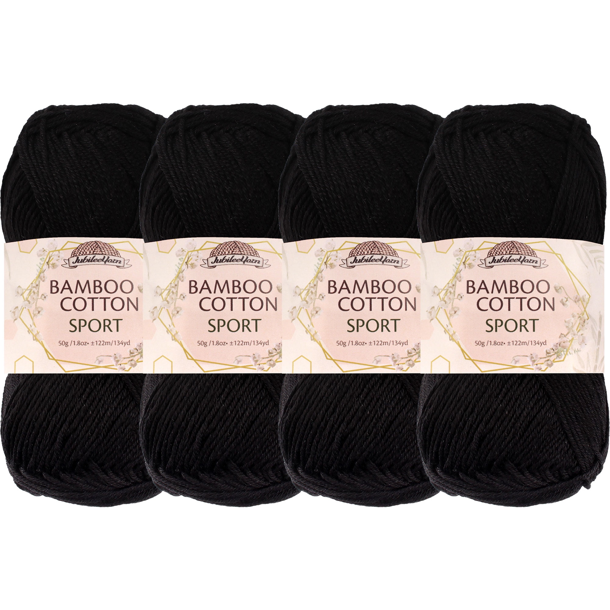  JubileeYarn Baby Soft Bamboo Cotton Yarn - 50g/Skein - Shades  of Brown - 4 Skeins