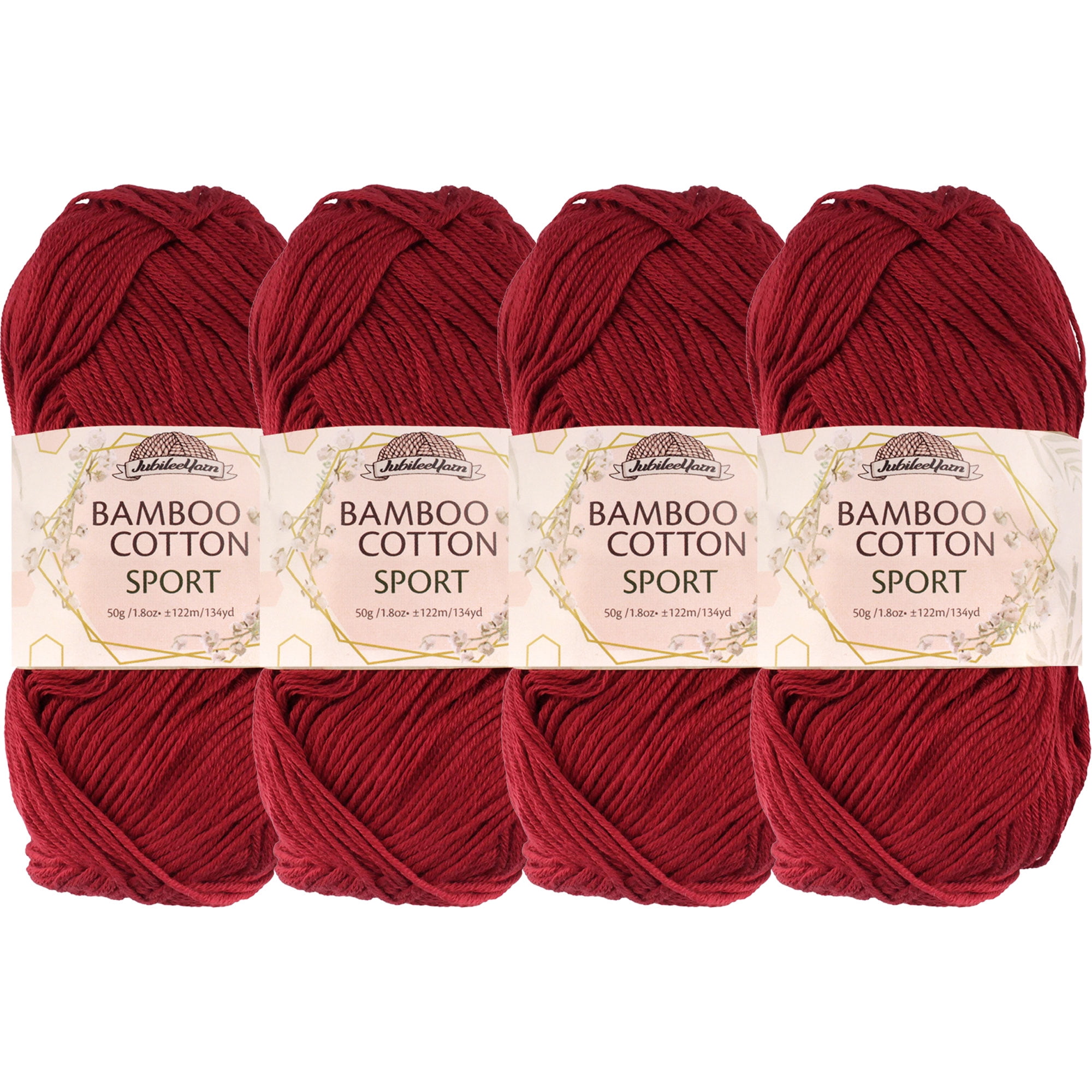 JubileeYarn Baby Soft Bamboo Cotton Yarn - 50g/Skein - Shades of Brown - 4  Skeins 4 Skeins Shades of Brown