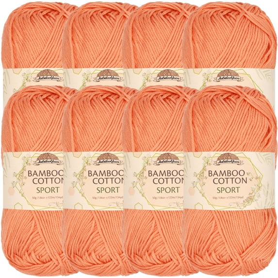JubileeYarn Bamboo Cotton Sport Yarn - 50g/Skein - Coho Salmon - 8 Skeins