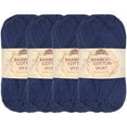 thumbnail image 1 of JubileeYarn Bamboo Cotton Sport Yarn - 50g/skein - Cold Night Blue - 4 Skeins, 1 of 7