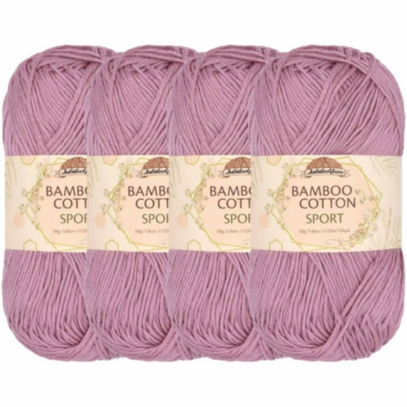 JubileeYarn Bamboo Cotton Sport Yarn - 50g/skein - Cotton Candy - 4 Skeins
