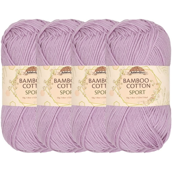 JubileeYarn Bamboo Cotton Sport Yarn - Lilacs - 4 Skeins