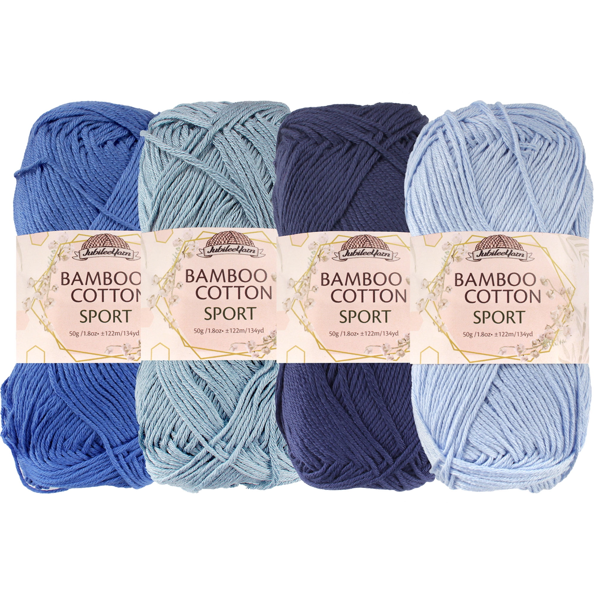 Sunny Cat Crochet Knitting Yarn Bamboo Cotton Superfine Weight 8 Skeins 50g  Each Cotonnio Premium Brand (Aegean Blue) : : Toys