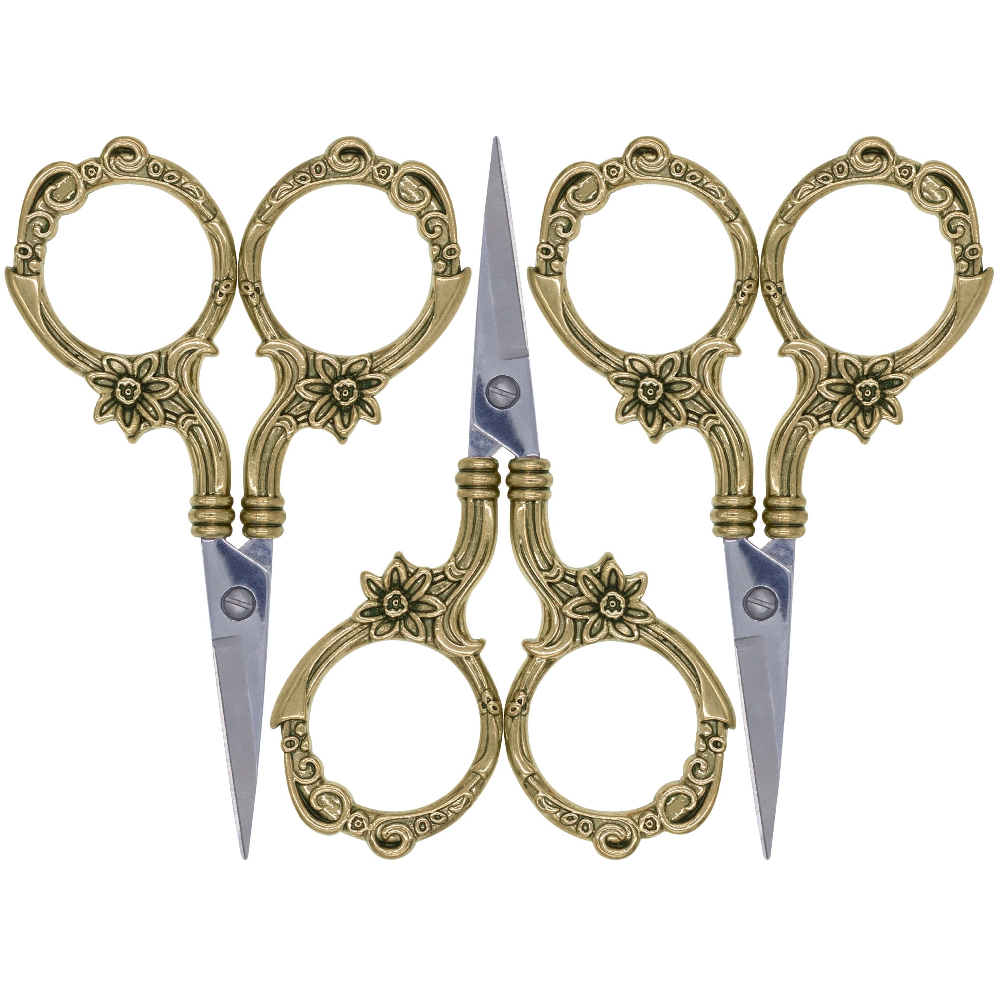 JubileeYarn Blooming Embroidery Scissors - Bronze - 3 Pairs