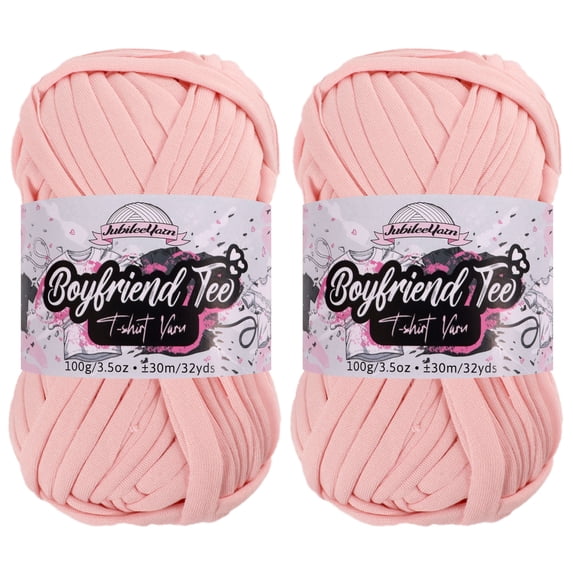 JubileeYarn Boyfriend Tee Yarn – 100g/Skein Polyester - Mi Amor - 2 Skeins