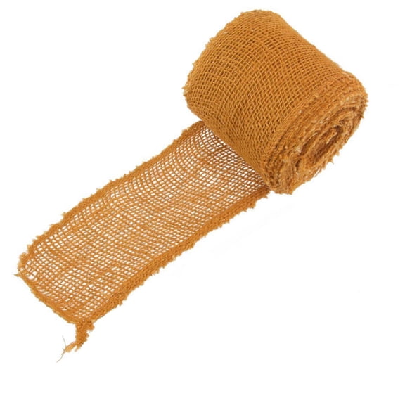 JubileeYarn Burlap Ribbon - 3" Inch wide 10 Yards - Pumpkin - 30 Units