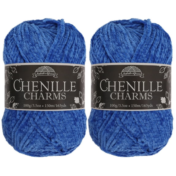 JubileeYarn Chenille Charms Yarn - 100g/Skein Worsted Polyester - Evil ...