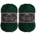 thumbnail image 1 of JubileeYarn Chenille Charms Yarn - 100g/Skein Worsted Polyester - Shamrock - 2 Skeins, 1 of 7