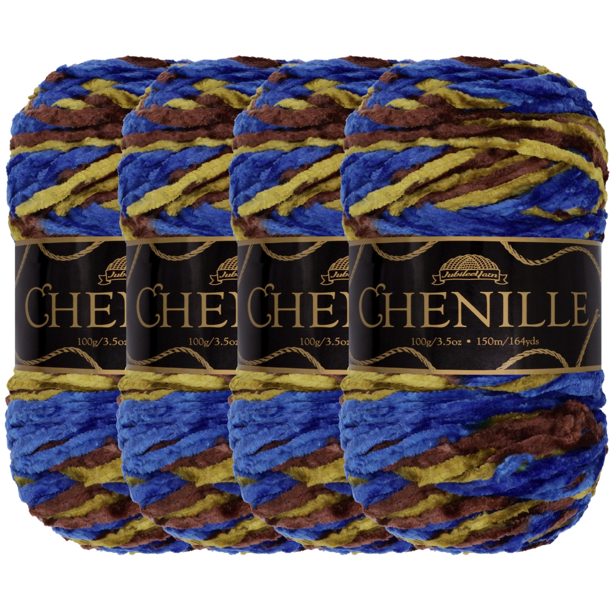 JubileeYarn Chenille Garen - Worsted Gewicht - 100g/Skein - Zerzura - 4 strengen