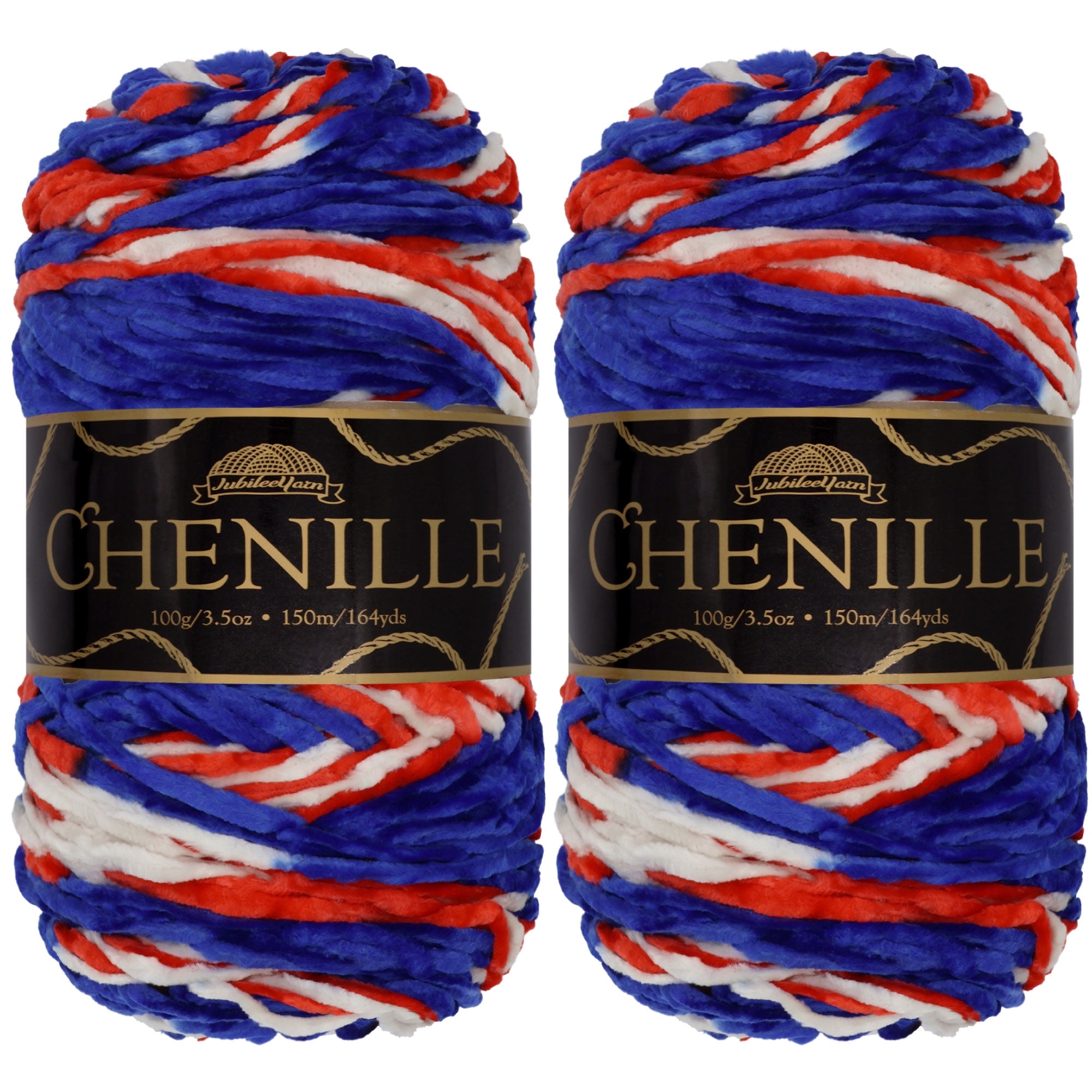 JubileeYarn Chenille Garen - Worsted Gewicht - 100g/streng (4 strengen, 104 Maagdenpalm