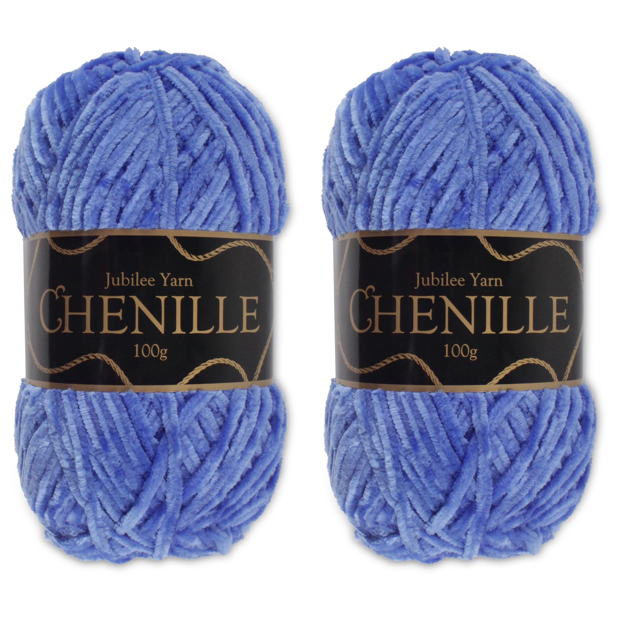 Mainstays Chunky Sparkle Chenille Yarn, 31.7 yd, Vanilla Dream