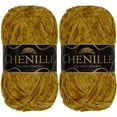 thumbnail image 1 of JubileeYarn Chenille Yarn - Worsted Weight - 100g/Skein - Tiramisu - 2 Skeins, 1 of 6