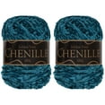 thumbnail image 1 of JubileeYarn Chenille Yarn - Worsted Weight Yarn - 100g/skein - Cerulean - 2 Cakes, 1 of 6