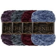 thumbnail image 1 of JubileeYarn Chenille Yarn - Worsted Weight Yarn - 100g/skein - Shades of Purple - 4 Skeins, 1 of 6