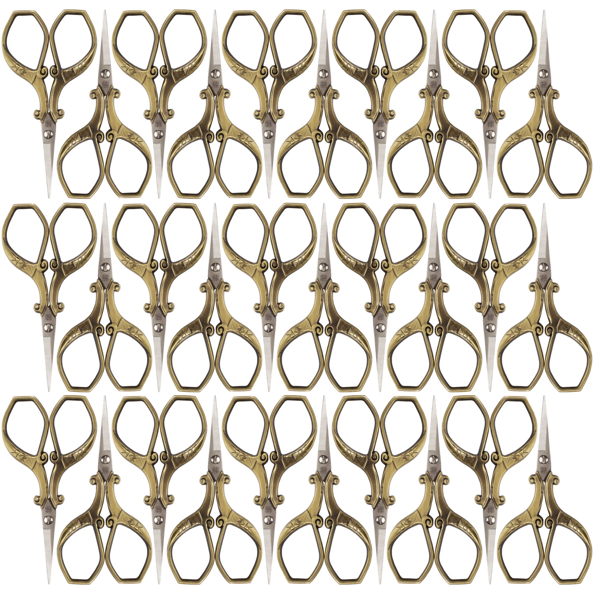 JubileeYarn Chinese Wing & Cloud Embroidery Scissors - Bronze - 30 Scissors