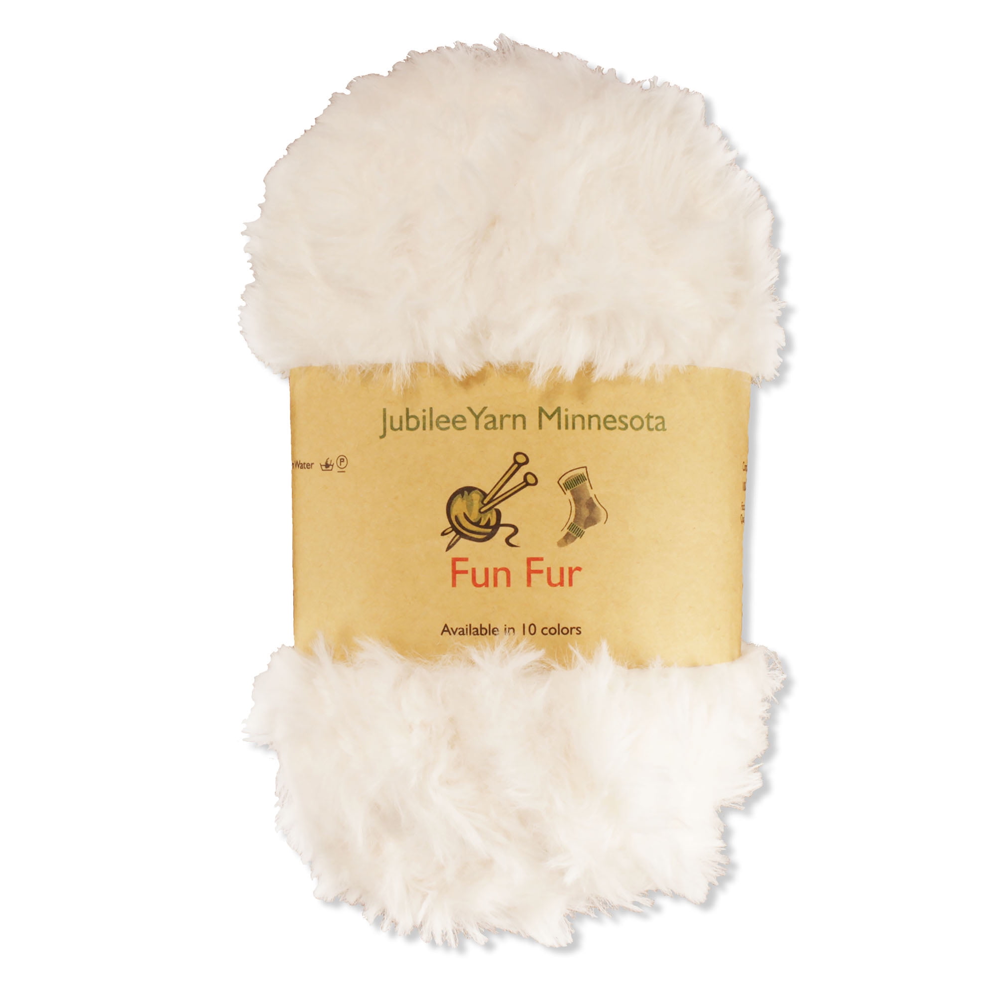 HEALLILY Super Soft Fur Yarn Chunky Fluffy Faux Fur Yarn Eyelash Yarn for  Crochet Knit 2PCS (White)