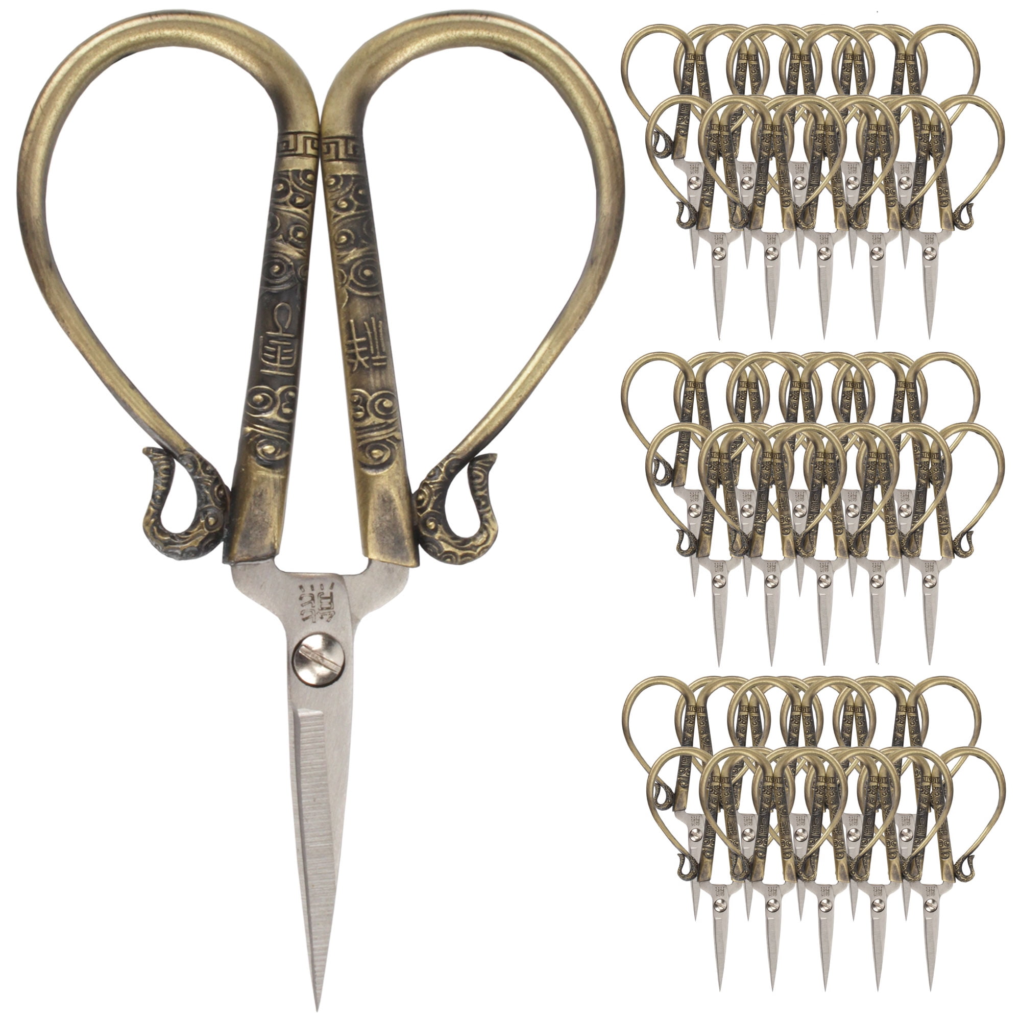 JubileeYarn Classic Chinese Small Embroidery Scissors - Bronze - 30 Scissors