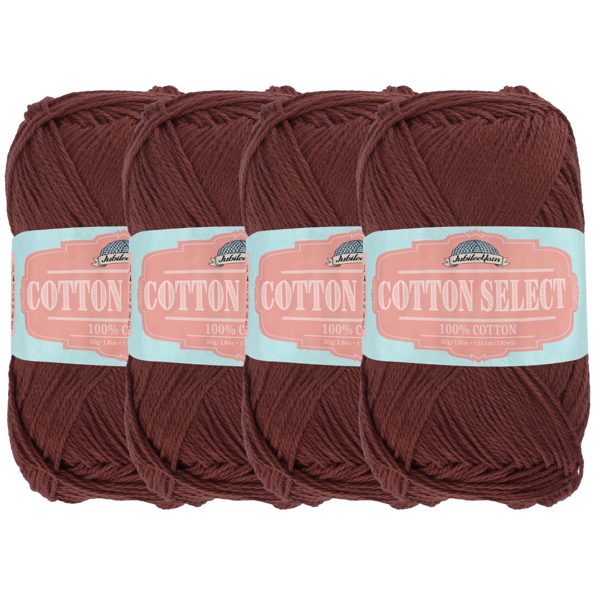 JubileeYarn Cotton Select Yarn - 50g/Skein Sport Weight - Plum Raisin ...