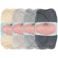 thumbnail image 1 of JubileeYarn Cotton Select Yarn - 50g/Skein Sport Weight - Shades of Grey - 4 Skeins, 1 of 7