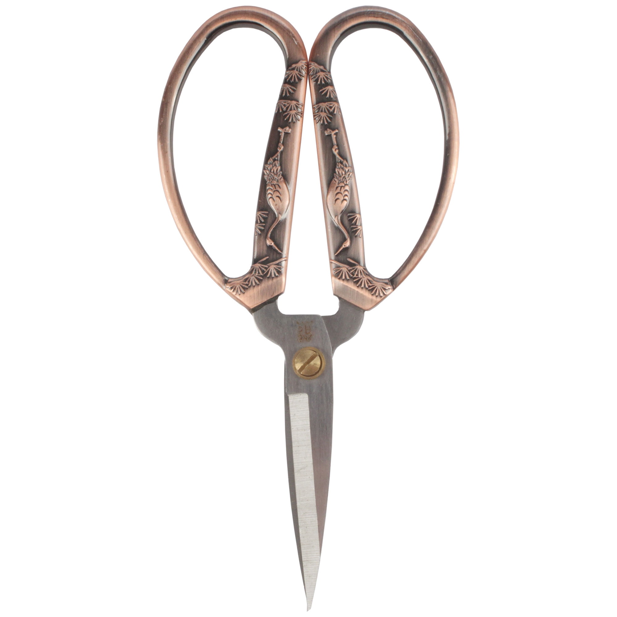 JubileeYarn Crane Motif Large Embroidery Craft Scissors - Copper - 1 Pair