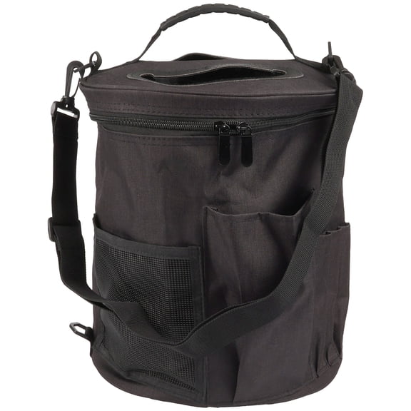 JubileeYarn Cylindrical Fabric Yarn Storage Tote Bag - Black - 1 Bag