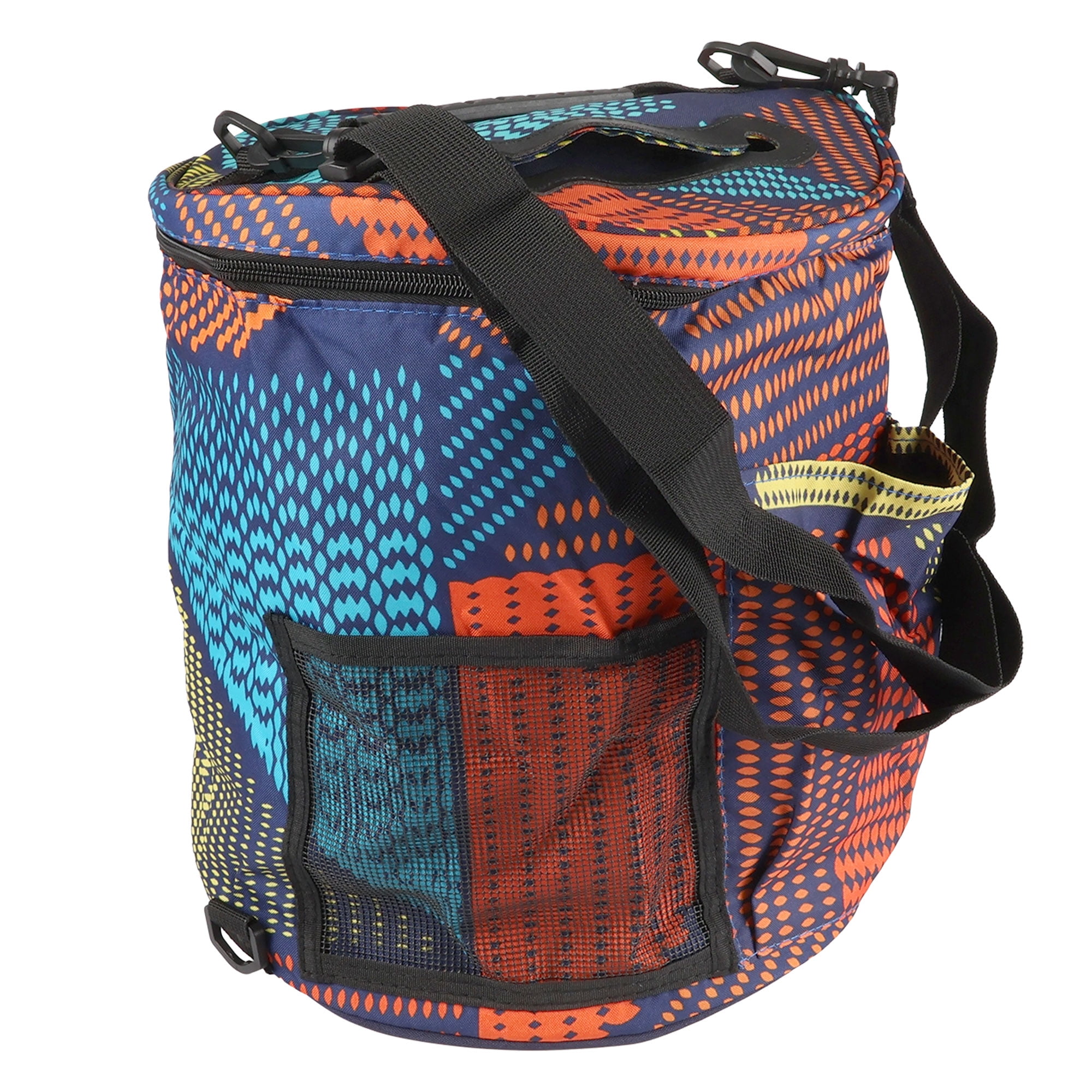 JubileeYarn Cylindrical Fabric Yarn Storage Tote Bag - Patched - 1 Bag