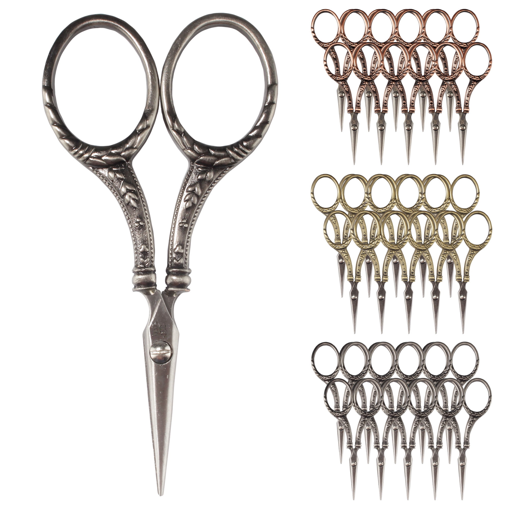 JubileeYarn Decorative Floral Embroidery Craft Scissors - Assortment - 30 Pairs