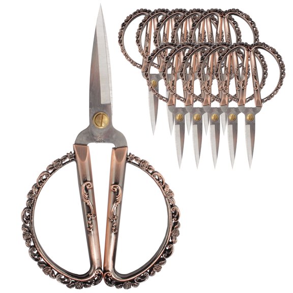 JubileeYarn Delicate Roses Embroidery Craft Scissors - Copper - 10 Pairs