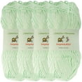 thumbnail image 1 of JubileeYarn Delightfully BOLD Yarn - Bamboo Worsted Weight - 100g/Skein - 05 Minty Mint - 4 Skeins, 1 of 6