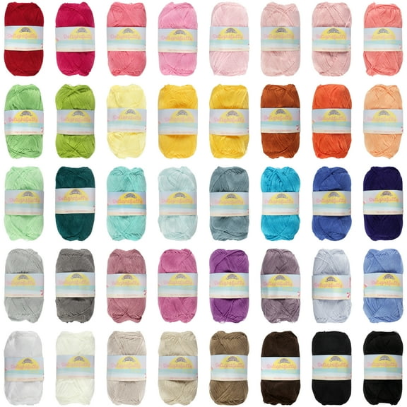 JubileeYarn Delightfully Fine Yarn - Lace Weight Bamboo - 50g/Skein - Every Color - 40 Skeins