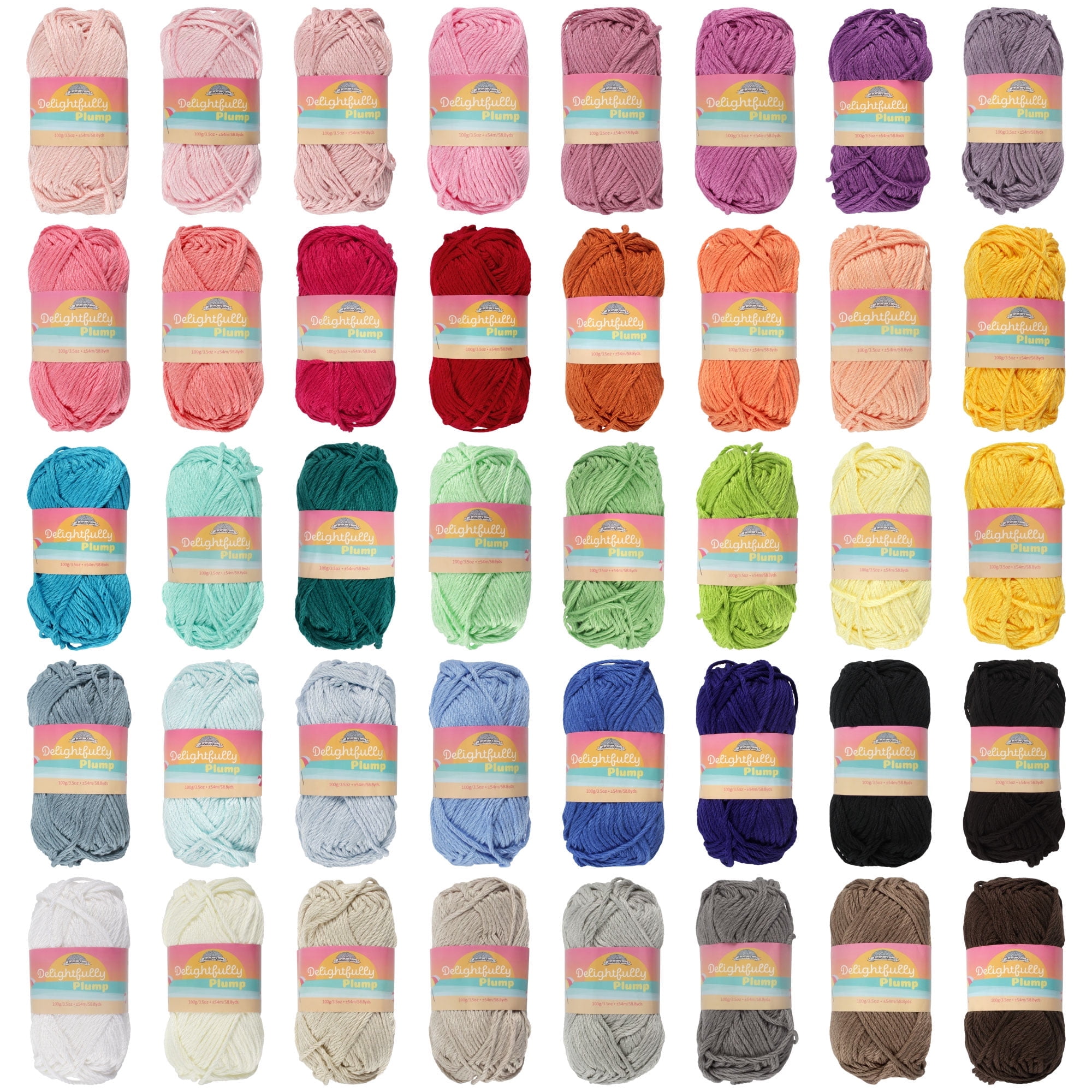 JubileeYarn Delightfully Plump Yarn - Super Chunky Bamboo - 100g/Skein - Every Color - 40 Skeins