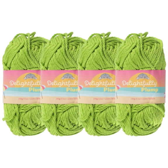 JubileeYarn Delightfully Plump Yarn - Super Chunky Bamboo - 100g/Skein - Kiwi - 4 Skeins