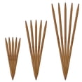 thumbnail image 1 of JubileeYarn Double Point Bamboo Knitting Needles Set - 3 Sizes (5 Needles/Size) - 6.5mm - Carbonized Brown, 1 of 5