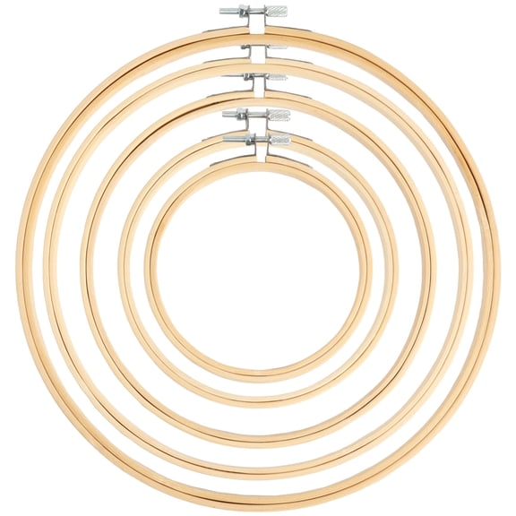 JubileeYarn Embroidery Hoops Set - 5 Hoops