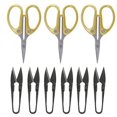 thumbnail image 1 of JubileeYarn Fine Cut Sharp Point Embroidery Scissors Set with 2 Thread Cutter Snips - Gold - 3 Sets, 1 of 6