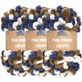 thumbnail image 1 of JubileeYarn Finger Knitting Yarn - Fun Finger Loops Yarn - Team Spirit Colors - 100% Polyester - 100g/Skein - Gold Navy White - 3 Skeins, 1 of 7