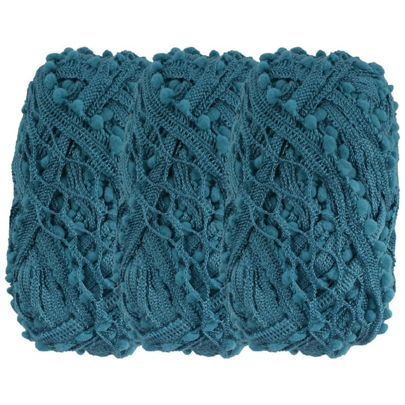 JubileeYarn Fishnet Pom Pom Yarn - 100g/Skein - Shade - 3 Skeins