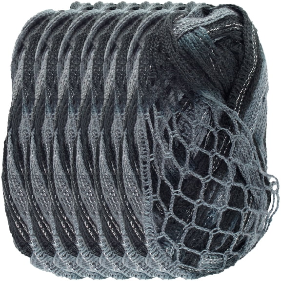 JubileeYarn Fishnet Pom Pom Yarn - 50g Mini Bonbons - Steel - 6 Skeins