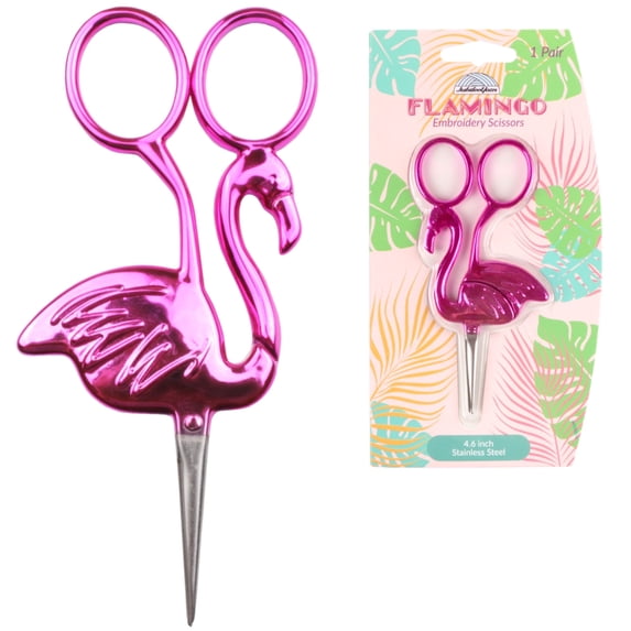 JubileeYarn Flamingo Craft Embroidery Scissors - Pink - 1 Pair