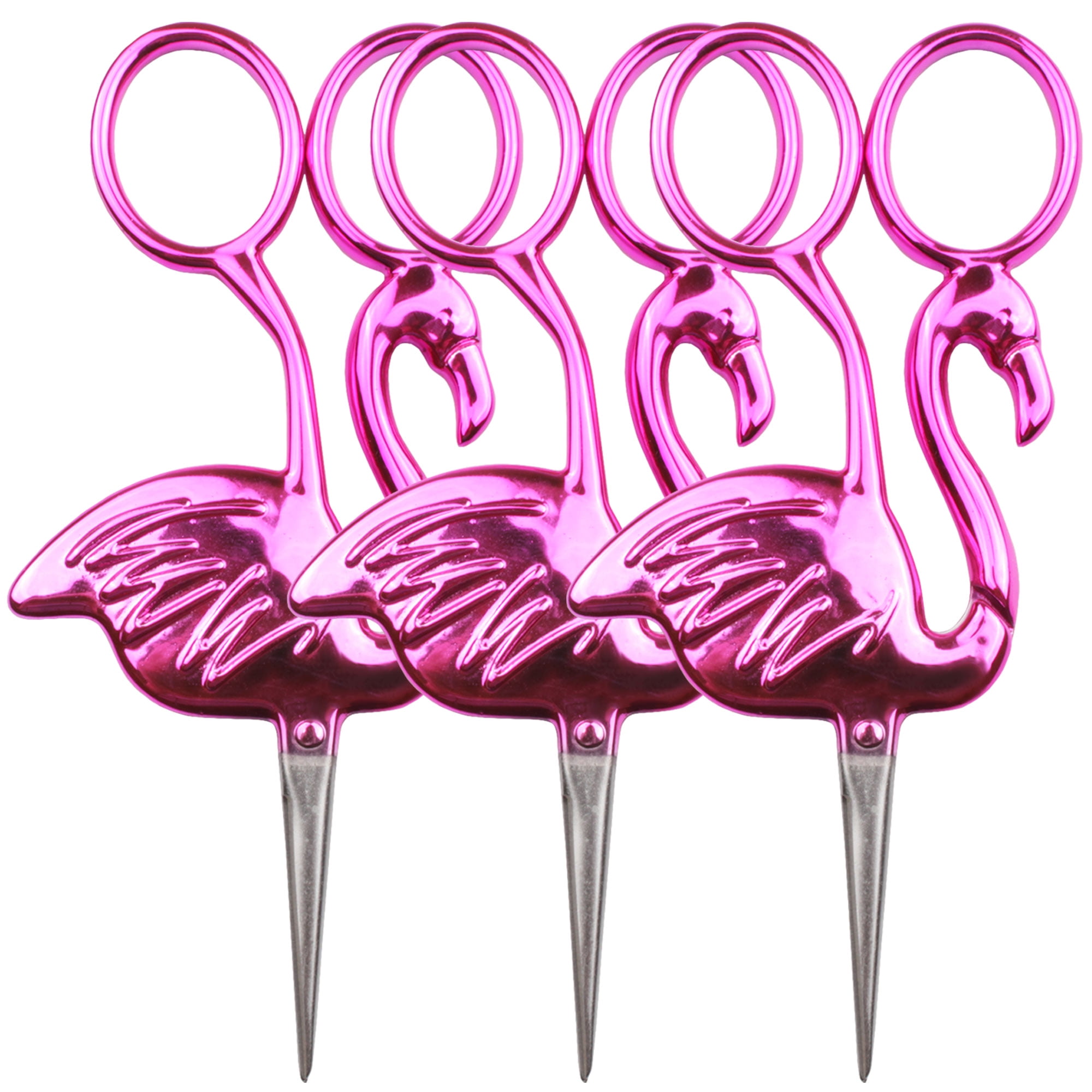 JubileeYarn Flamingo Craft Embroidery Scissors - Pink - 3 Pairs