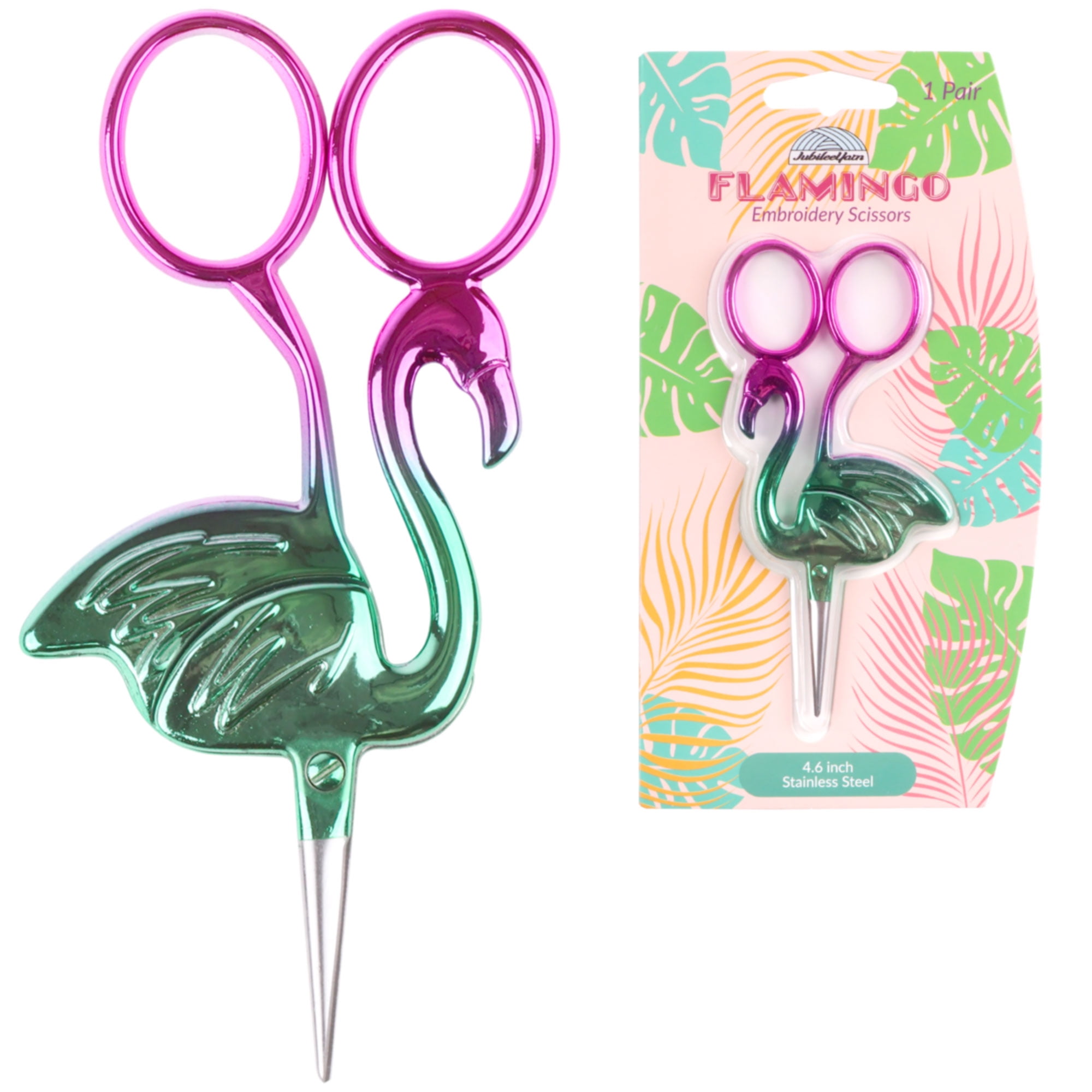 JubileeYarn Flamingo Embroidery Scissors - Dewberry - 1 Scissor