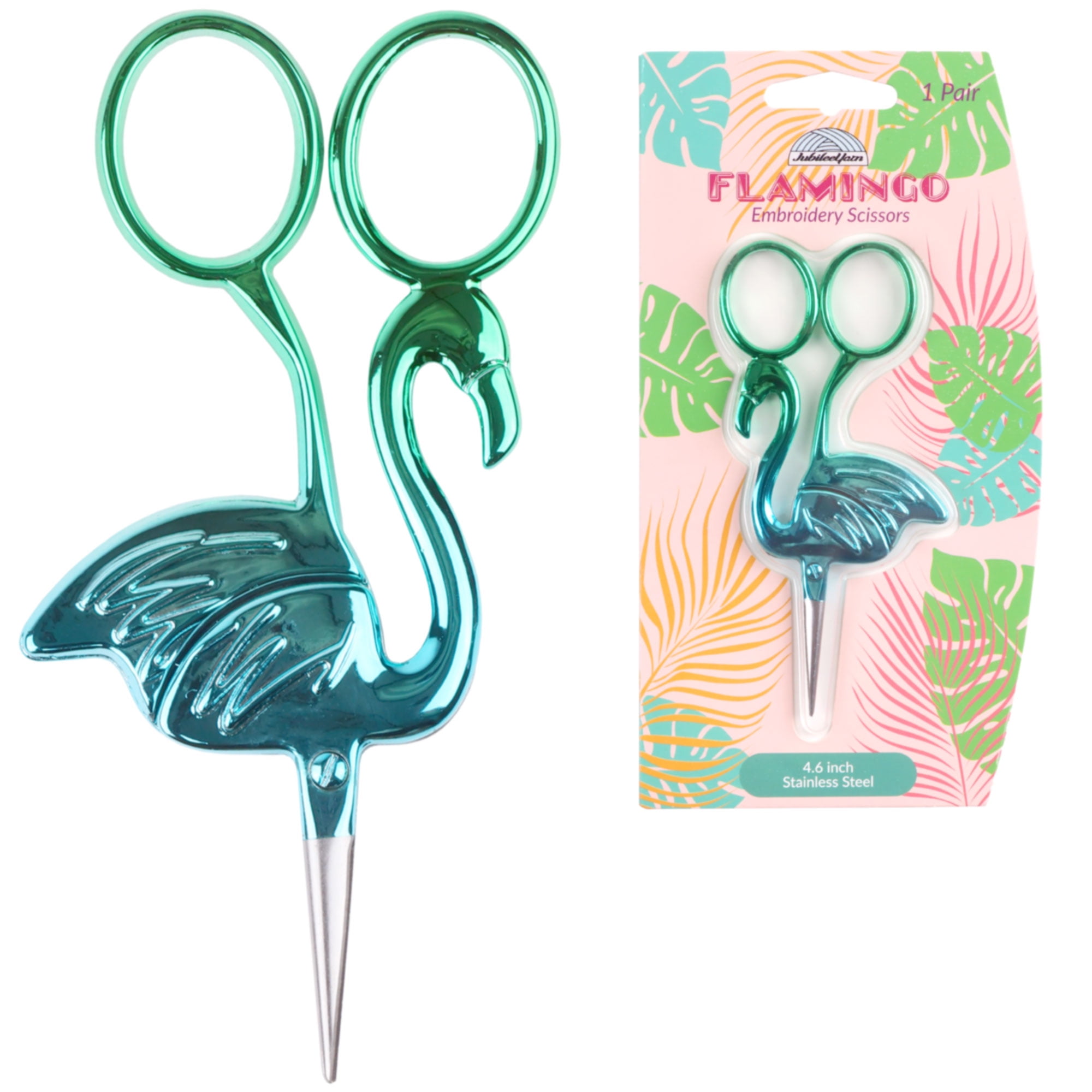 JubileeYarn Flamingo Embroidery Scissors - Mint - 1 Scissor
