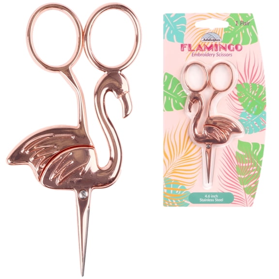 JubileeYarn Flamingo Embroidery Scissors - Rose Gold - 1 Scissor