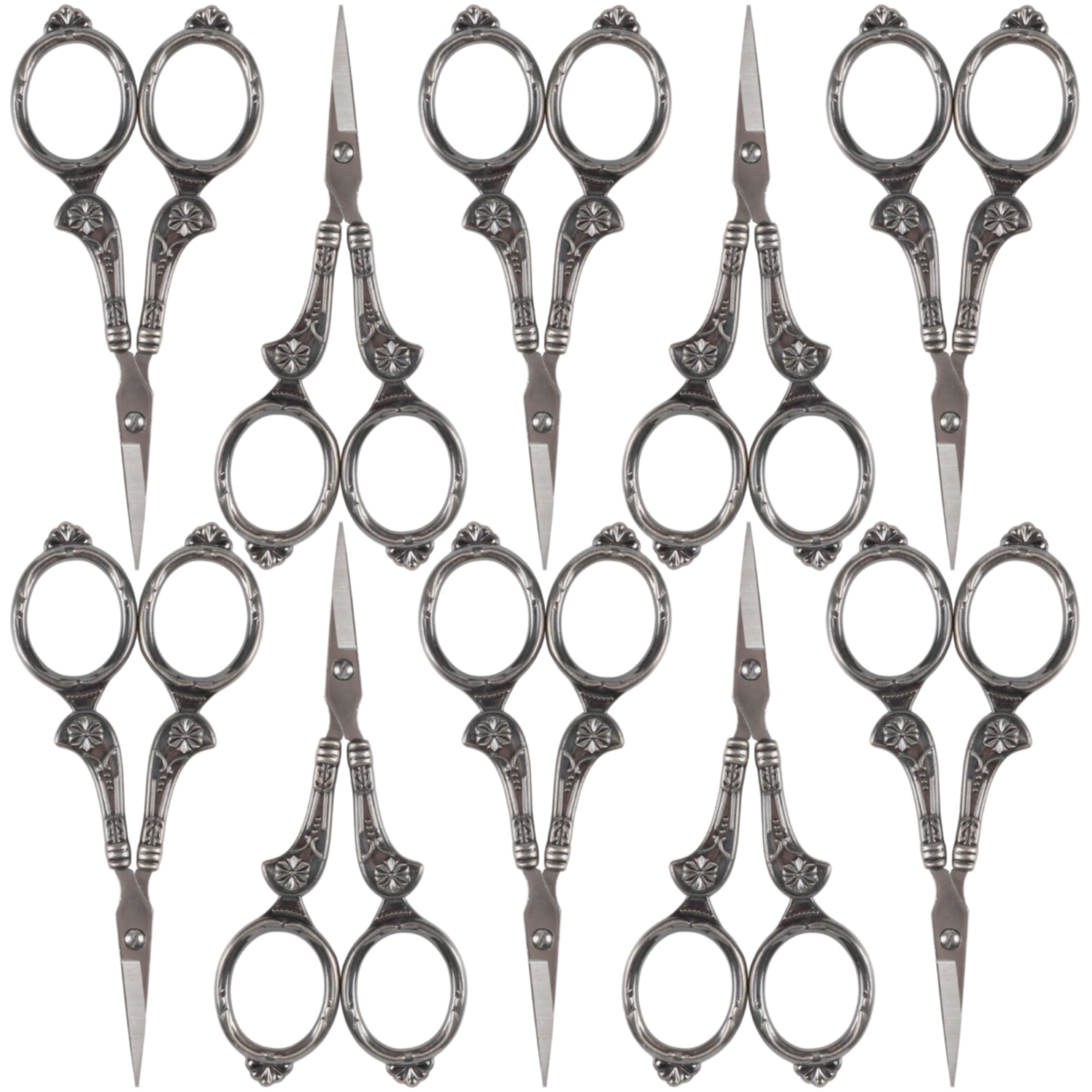 JubileeYarn Flourish Embroidery Scissors - Gunmetal - 10 Scissors
